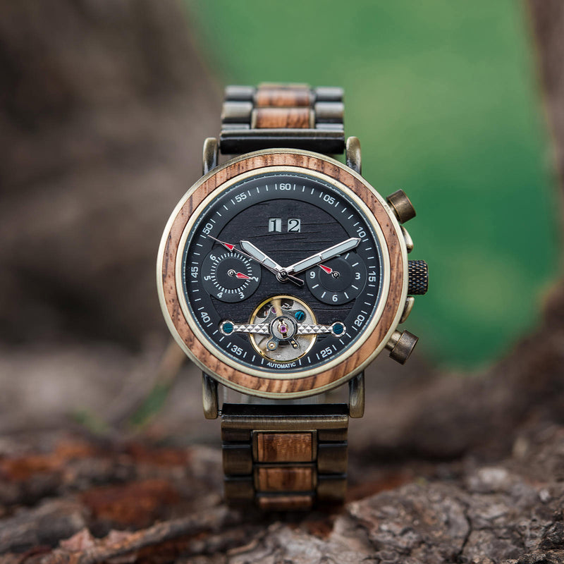 Träklocka - Aviator - Zebrawood | Treetime™