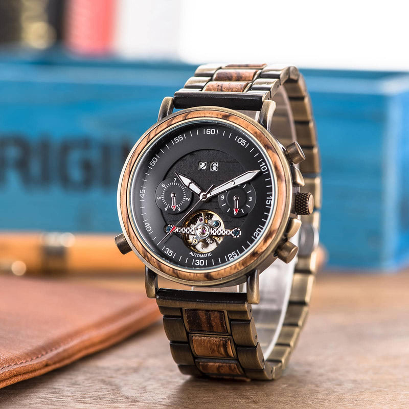 Träklocka - Aviator - Zebrawood | Treetime™