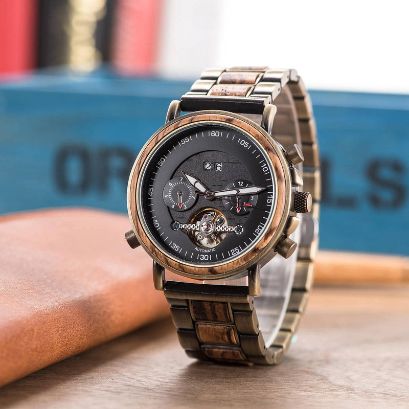 Träklocka - Aviator - Zebrawood | Treetime™