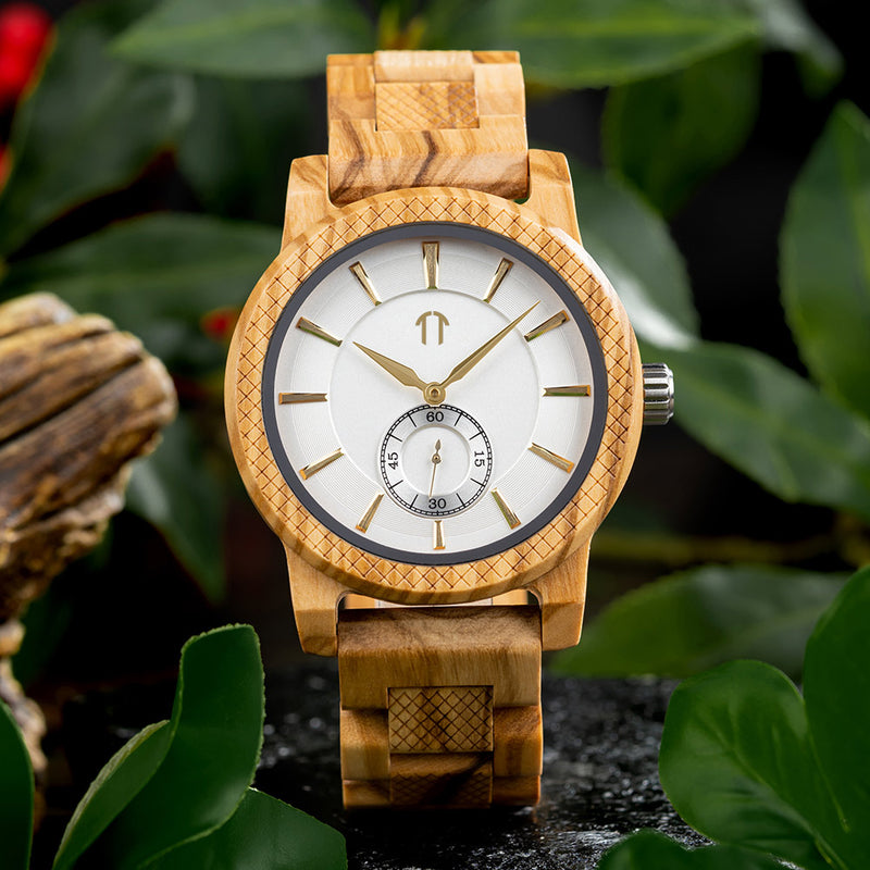 Träklocka - Element - Olive Wood | Treetime™