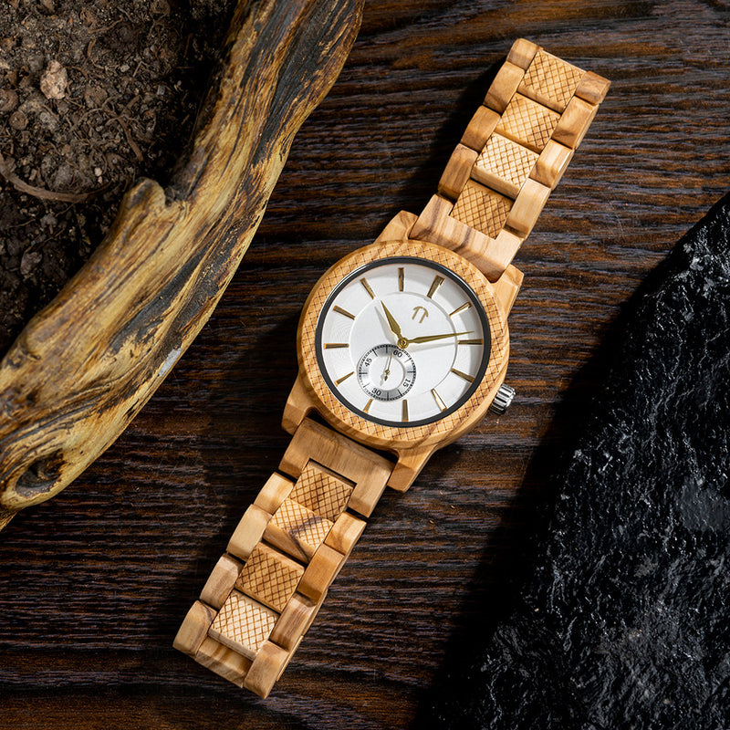 Träklocka - Element - Olive Wood | Treetime™