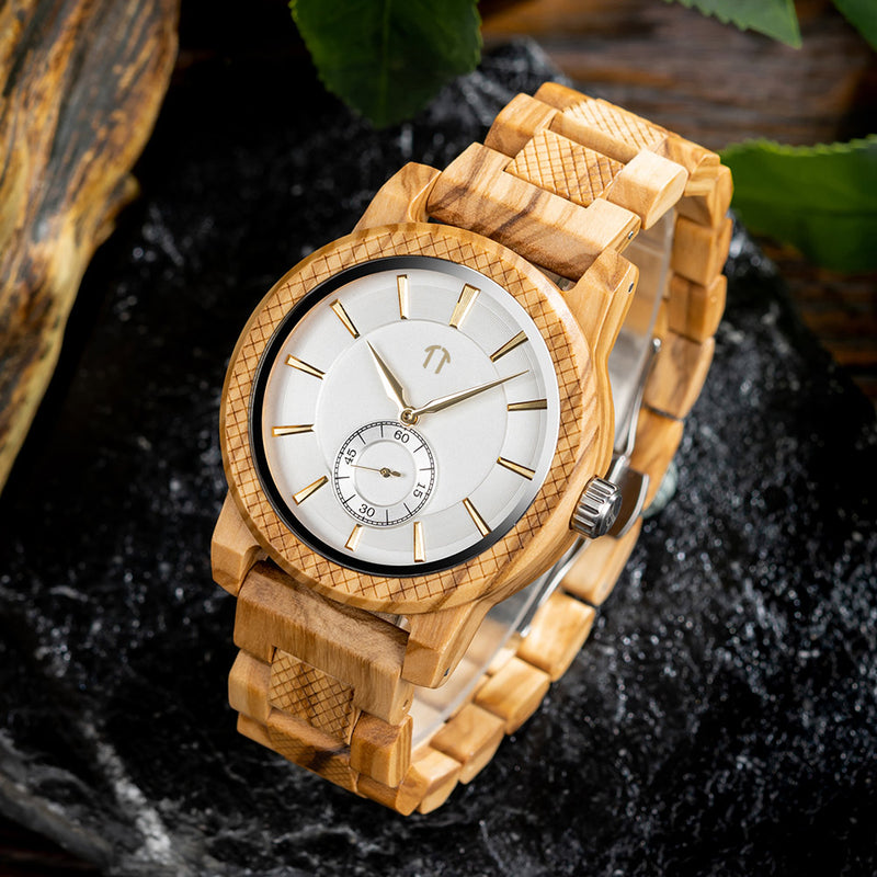 Träklocka - Element - Olive Wood | Treetime™