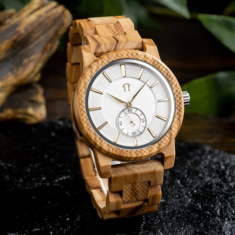 Träklocka - Element - Olive Wood | Treetime™