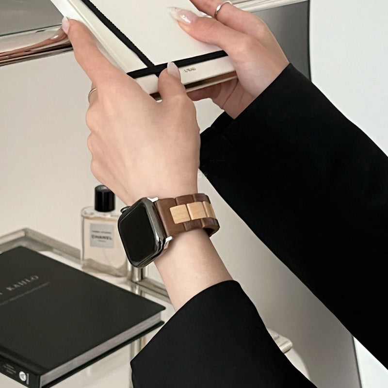 Armband i trä för Apple Watch