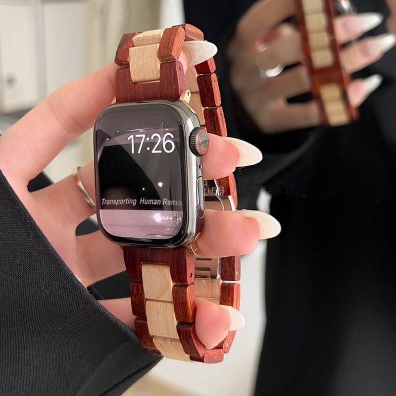 Armband i trä för Apple Watch