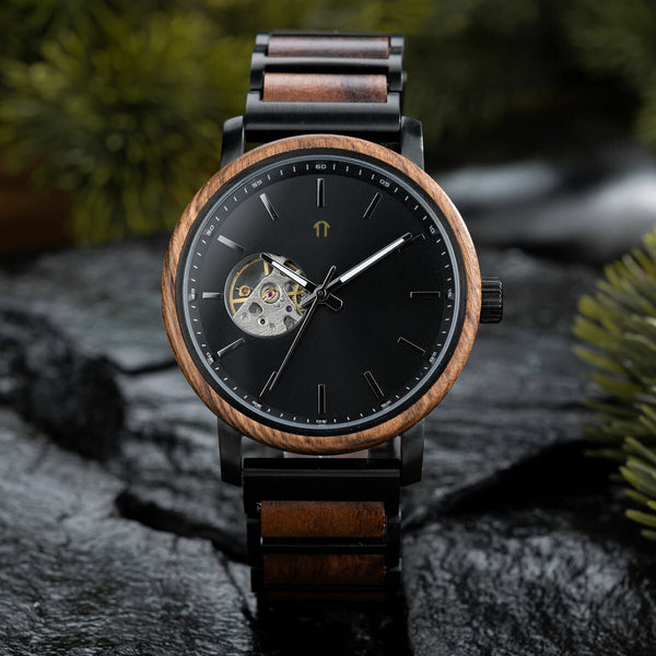 Träklocka - Classic Auto - Black | Treetime™